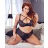 Cottelli Grande Taille - soutien-gorge croisé et culotte (noir)