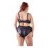 Cottelli Grande Taille - soutien-gorge croisé et culotte (noir)