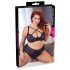 Cottelli Grande Taille - soutien-gorge croisé et culotte (noir) - 85E/L