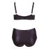 Cottelli Grande Taille - soutien-gorge croisé et culotte (noir) - 85E/L