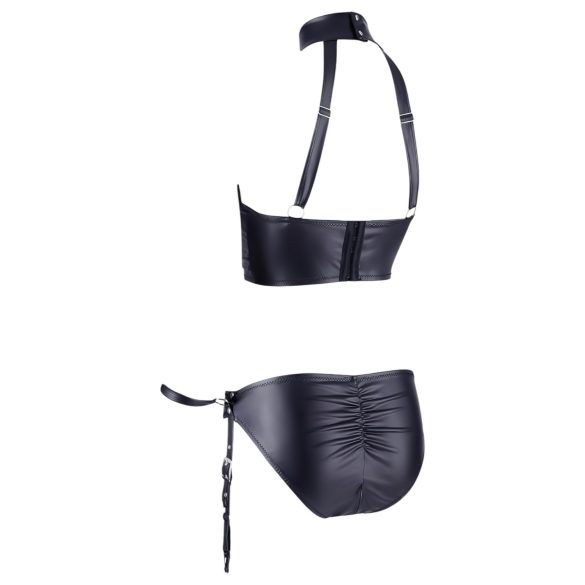 Cottelli Bondage - ensemble soutien-gorge brillant avec menottes - noir - M