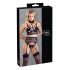 Cottelli Bondage - ensemble de lingerie dentelle avec menottes (noir)