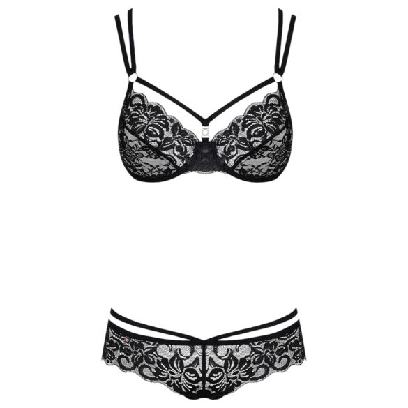 Obsessive - ensemble soutien-gorge dentelle rose - noir
