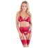 Ensemble Lingerie Chaîne Scintillante Abierta Fina (rouge) - M