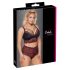 Cottelli Curvies - ensemble lingerie en dentelle fleurie (noir)
