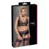 Cottelli Curves - ensemble lingerie effet brillant - noir