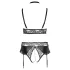 Cottelli Curves - ensemble lingerie effet brillant - noir