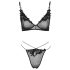 Cottelli - Ensemble soutien-gorge transparent en dentelle (noir) - L