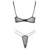 Cottelli - Ensemble soutien-gorge transparent en dentelle (noir) - L