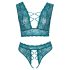 Cottelli Courbes - ensemble de lingerie en dentelle à lacets (bleu)
