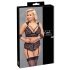 Cottelli Bondage Plus Size - Ensemble soutien-gorge dentelle (noir) - 4XL