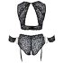 Cottelli Bondage Plus Size - Ensemble soutien-gorge dentelle (noir) - 4XL