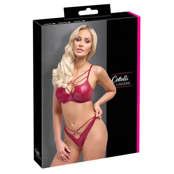 Cottelli Party - ensemble soutien-gorge effet brillant - rouge - 80B/M