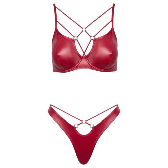 Cottelli Party - ensemble soutien-gorge effet brillant - rouge - 85B/L