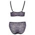 Cottelli Plus - Ensemble soutien-gorge transparent motifs (violet)