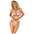 Obsessive Lilines - ensemble soutien-gorge - dentelle - rose - L/XL