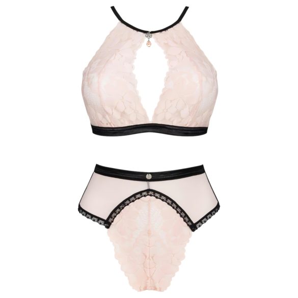 Obsessive Lilines - ensemble soutien-gorge - dentelle - rose - L/XL