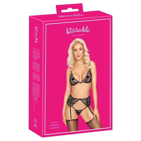 Kissable - ensemble lingerie (noir) - L/XL