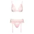 Kissable - ensemble lingerie dentelle - rose - L/XL