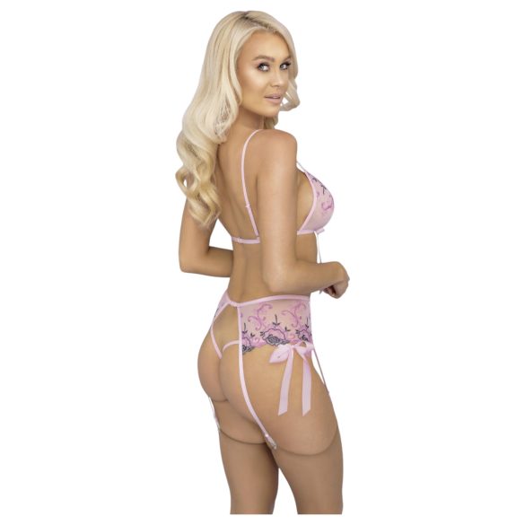 Kissable - ensemble lingerie broderie florale - rose