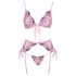 Kissable - ensemble lingerie broderie florale - rose