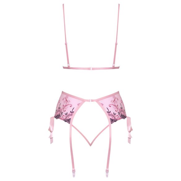 Kissable - ensemble lingerie broderie florale - rose