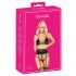 Ensemble soutien-gorge baiser - noir avec ceinture - L/XL
