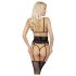 Ensemble soutien-gorge baiser - noir avec ceinture - L/XL