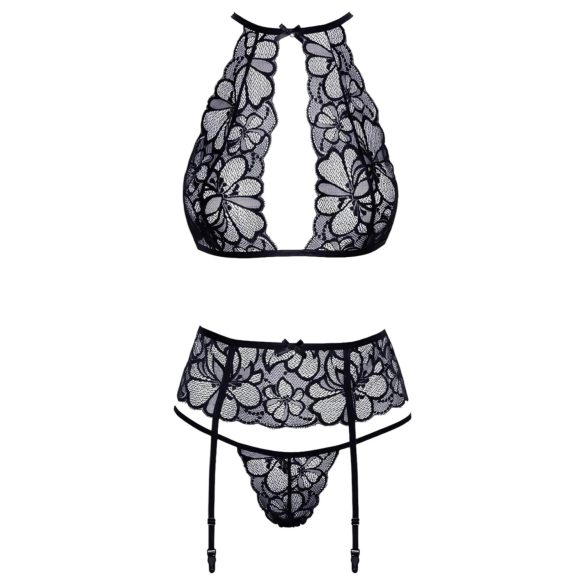 Kissable - Ensemble soutien-gorge dentelle noir dos nu - L/XL
