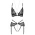 Ensemble Soutien-Gorge Dentelle Ouvert Fina (Noir) - L