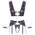 Cottelli Bondage - ensemble lingerie et menottes (noir-violet) - L