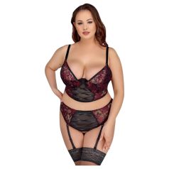   Cottelli - Ensemble lingerie grande taille - soutien-gorge - rouge - 90C/XL