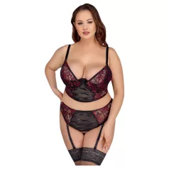   Cottelli Plus Size - ensemble de soutien-gorge réglable (rouge) - 90C/XL