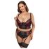 Cottelli - Ensemble lingerie grande taille - soutien-gorge - rouge - 90C/XL