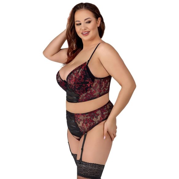 Cottelli - Ensemble lingerie grande taille - soutien-gorge - rouge - 90C/XL