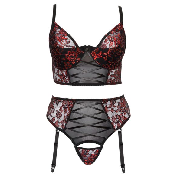 Cottelli - Ensemble lingerie grande taille - soutien-gorge - rouge - 90C/XL