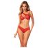 Ensemble lingerie croisé rouge Obsessive Atenica - M/L