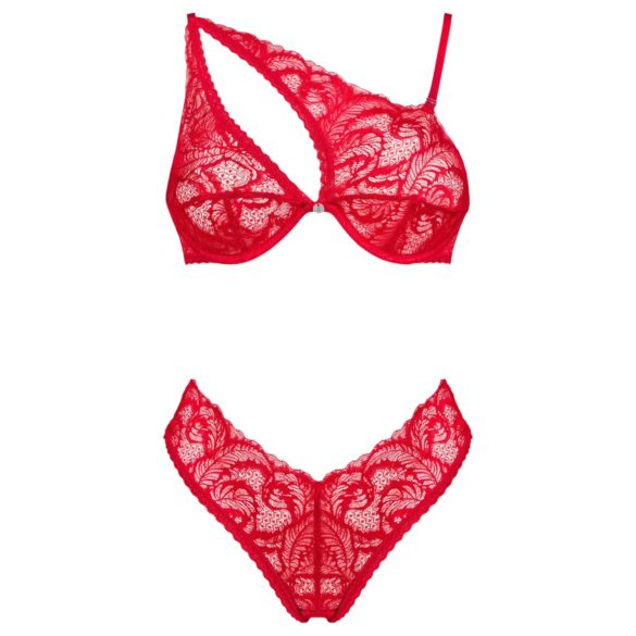 Ensemble lingerie croisé rouge Obsessive Atenica - M/L