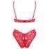 Ensemble lingerie croisé rouge Obsessive Atenica - M/L