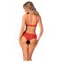 Ensemble lingerie croisé rouge Obsessive Atenica