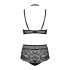 Obsessive Elizenes - ensemble soutien-gorge transparent à motifs (noir)