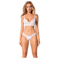Obsessive - Ensemble soutien-gorge dentelle - blanc - M/L