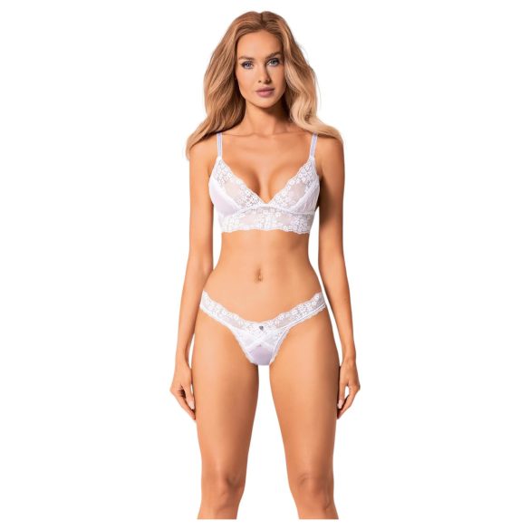 Obsessive - Ensemble soutien-gorge dentelle - blanc - M/L