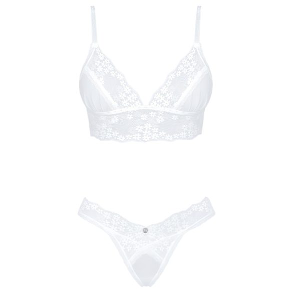 Obsessive - Ensemble soutien-gorge dentelle - blanc - M/L