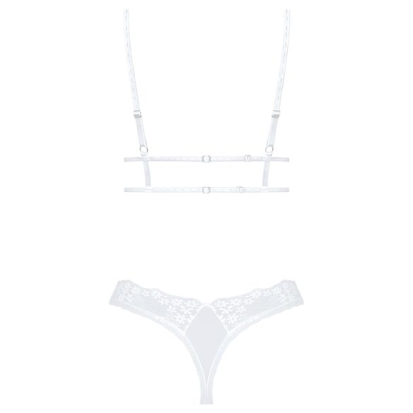 Obsessive - Ensemble soutien-gorge dentelle - blanc