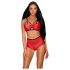 Ensemble soutif effet cuir Obsessive Leatheria (rouge) - S/M