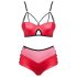 Ensemble soutif effet cuir Obsessive Leatheria (rouge) - S/M