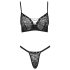 Cottelli Party - ensemble soutien-gorge lacé - noir