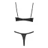 Cottelli Party - ensemble soutien-gorge lacé - noir - 85C/L