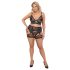 Cottelli Curves - ensemble lingerie dentelle et simili cuir - noir - 2XL
